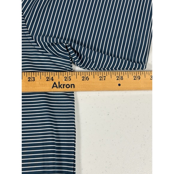 Peter Millar Summer Comfort Polo Shirt Mens XL Green Striped Short Sleeve Golf - Picture 5 of 6